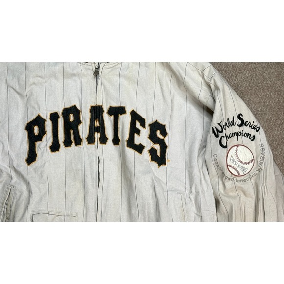 Mirage‎ Vtg MLB Pittsburg Pirates 1960 World Series Reversible Jacket Size XL - Picture 2 of 14
